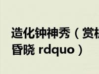 造化钟神秀（赏析 ldquo 造化钟神秀 阴阳割昏晓 rdquo）