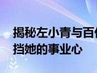 揭秘左小青与百亿老公离婚内幕 富商前夫难挡她的事业心