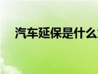 汽车延保是什么意思（延保是什么意思）