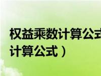 权益乘数计算公式中是取平均值吗（权益乘数计算公式）