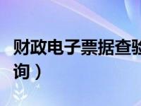 财政电子票据查验平台（全国财政电子票据查询）