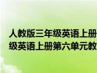 人教版三年级英语上册第六单元教案全英版本（人教版三年级英语上册第六单元教案）