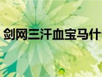 剑网三汗血宝马什么样子（剑网三汗血宝马）