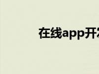 在线app开发（在线apm测试）