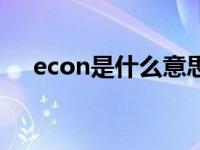 econ是什么意思呢（econ是什么意思）