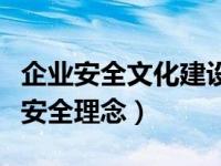 企业安全文化建设基本内容（安全文化谈六大安全理念）