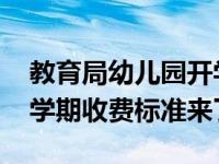 教育局幼儿园开学收费标准 中小学幼儿园新学期收费标准来了