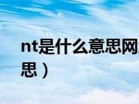 nt是什么意思网络用语（骂人说nt是什么意思）