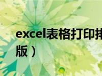 excel表格打印排版放大（excel表格打印排版）