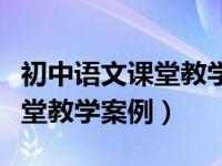 初中语文课堂教学案例研究方法（初中语文课堂教学案例）