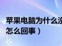 苹果电脑为什么没声音（苹果电脑没有声音是怎么回事）