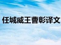 任城威王曹彰译文（任城威王彰字子文翻译）