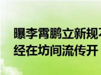 曝李霄鹏立新规不准排挤归化球员 四不准已经在坊间流传开