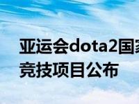 亚运会dota2国家队名单 杭州亚运会的电子竞技项目公布