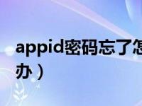 appid密码忘了怎么改（appid密码忘了怎么办）