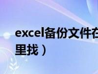 excel备份文件在哪里（excel备份文件在哪里找）