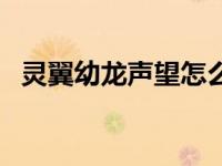 灵翼幼龙声望怎么开（灵翼幼龙声望攻略）