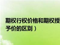 期权行权价格和期权授予价格（企业高管期权的行权价和授予价的区别）