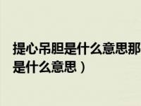 提心吊胆是什么意思那些官绅为什么会提心吊胆（提心吊胆是什么意思）