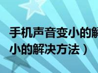 手机声音变小的解决方法是什么（手机声音变小的解决方法）