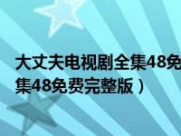 大丈夫电视剧全集48免费完整版星空影院（大丈夫电视剧全集48免费完整版）