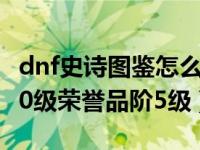 dnf史诗图鉴怎么达到五十级（dnf玩家名誉40级荣誉品阶5级）