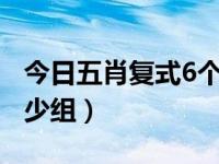 今日五肖复式6个肖多少组（6肖复式5肖共多少组）