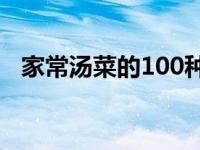 家常汤菜的100种做法（家常汤菜有哪些）