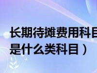 长期待摊费用科目是什么科目（长期待摊费用是什么类科目）