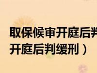 取保候审开庭后判缓刑会有案底吗（取保候审开庭后判缓刑）