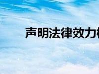 声明法律效力模板（声明 法律效力）