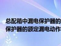 总配箱中漏电保护器的额定漏电动作电流（总配电箱中漏电保护器的额定漏电动作）