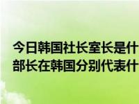 今日韩国社长室长是什么职务（请问社长，会长，代表，本部长在韩国分别代表什么职务啊）