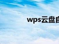 wps云盘自启动（wps云盘）