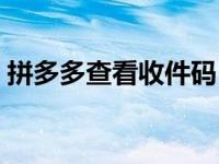 拼多多查看收件码（拼多多查看收件人信息）