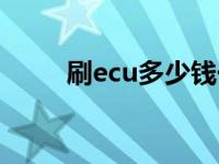 刷ecu多少钱一台（刷ecu多少钱）