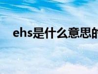 ehs是什么意思的缩写（ehs是什么意思）